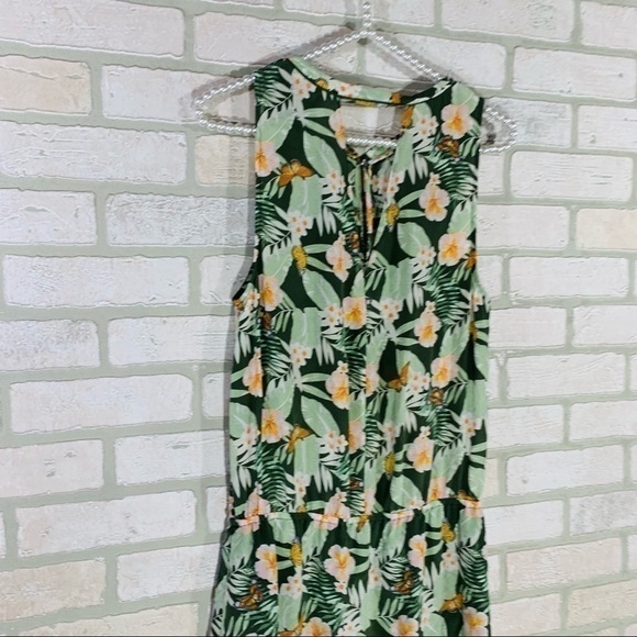 Joie Sabera Silk Miss Green Floral Print Dress Size M - Picture 6 of 12